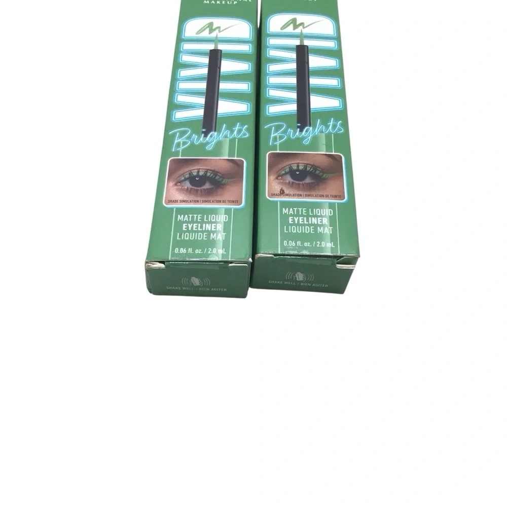 (2)-NYX PROFESSIONAL MAKEUP Vivid Brights Liquid Eyeliner Liner - GHOSTED GREEN